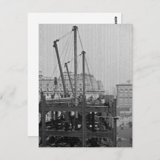 Bouw van One Times Square New York City Briefkaart (Voorkant / Achterkant)