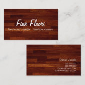 Bouw van vloerbedekking visitekaartje (Voorkant / Achterkant)