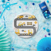 Bouw van vrachtwagen papieren bordje (Feest)