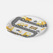 Bouw van vrachtwagen papieren bordje (Gekanteld)