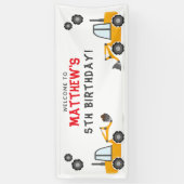 Bouw van vrachtwagen  spandoek (Verticaal)