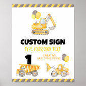 Bouw van vrachtwagens - batentafel poster (Voorkant)