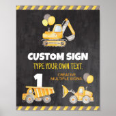 Bouw van vrachtwagens - batentafel poster (Voorkant)