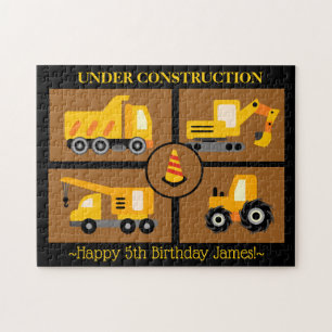 Bouw van vrachtwagens - Birthday - Gift Gepersonal Legpuzzel