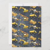 Bouw van vrachtwagens Birthday Kaart (Achterkant)