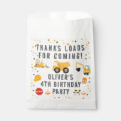 Bouw van vrachtwagens Birthday Party Bedankzakje (Voorkant)