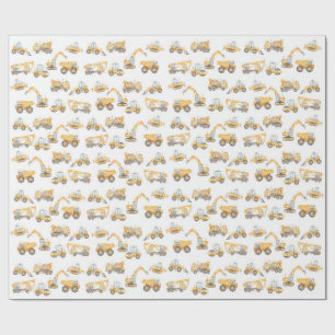 Bouw van vrachtwagens Birthday Party Cadeaupapier