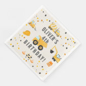 Bouw van vrachtwagens Birthday Party Servet (Hoek)