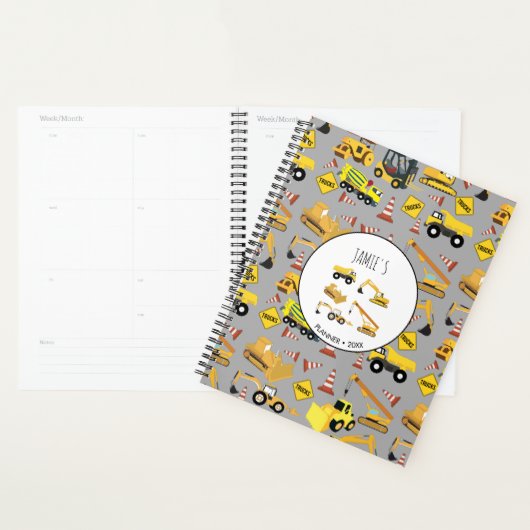 Bouw van vrachtwagens Patroon Kinder Planner (Display)