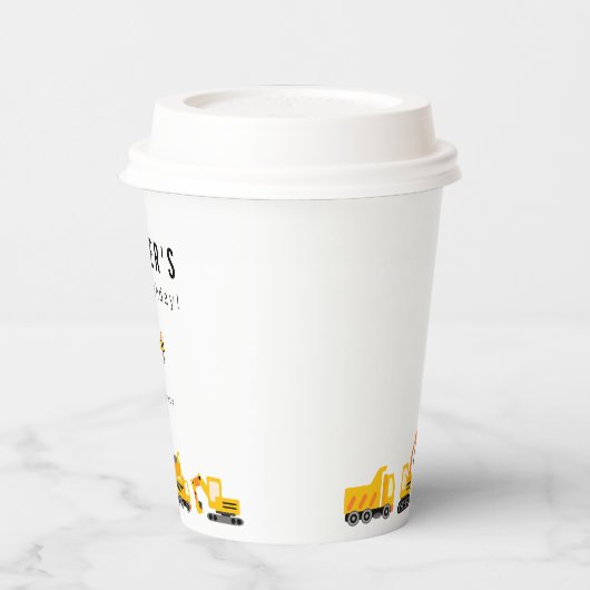 Bouw van vrachtwagens Theme Birthday Papieren Bekers (Links)