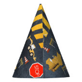 Bouw van vrachtwagens Zware machine van Birthday B Feesthoedjes (Achterkant)