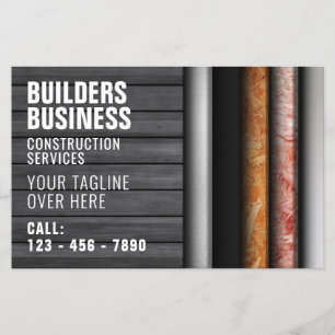 Bouw van wandlagen geïnspireerd flyer