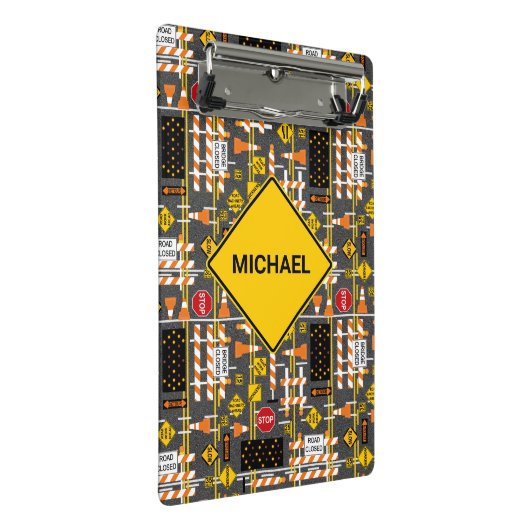 Bouw van wegen mini klembord (Schuin)