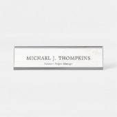 Bouw van witte hout bureau naambordje (Voorkant)