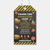 Bouw Verjaardag Dank u Cadeaulabel (Voorkant)