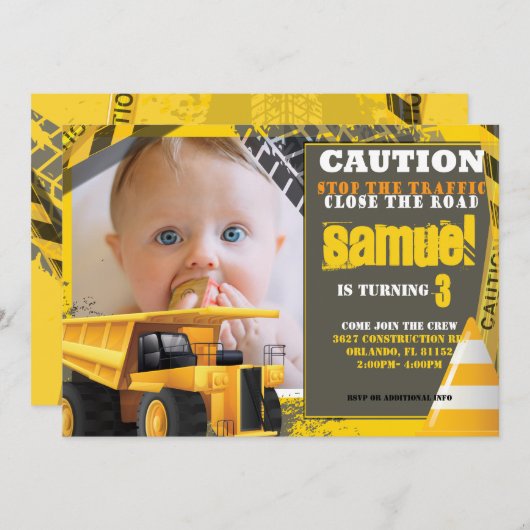 Bouw Verjaardag met Foto Kaart (Voorkant / Achterkant)