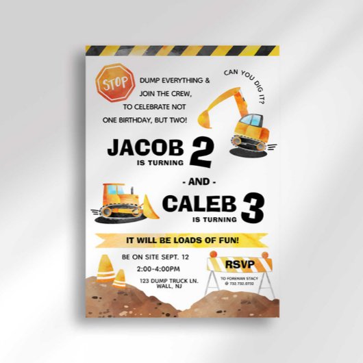 Bouw Verjaardag Verwant Uitnodiging Alle leeftijde