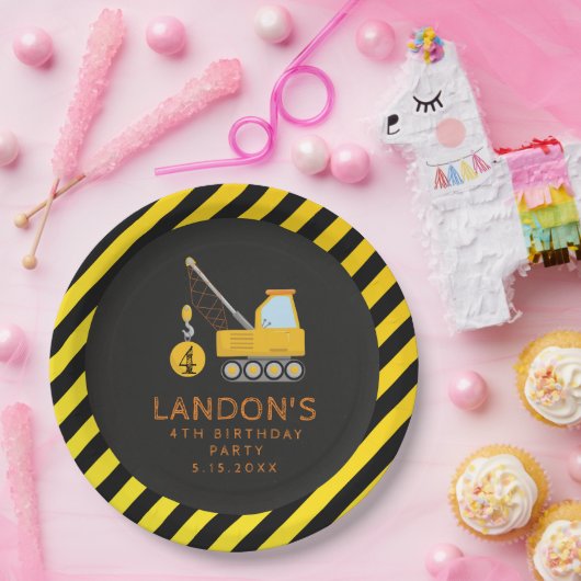 Bouw Verjaardagsfeest Sluit de weg Papieren Bordje (Feest)