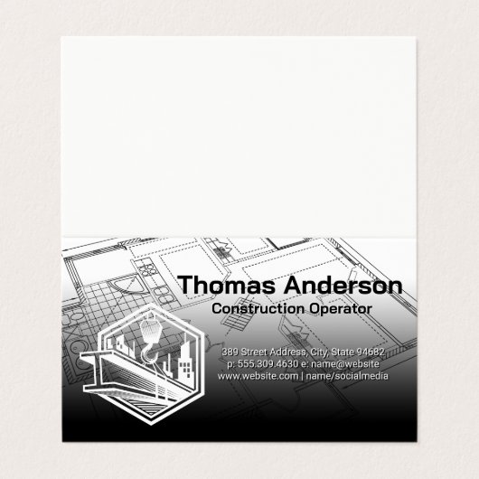 Bouw Visitekaartjes (Buitenkant ongevouwen)