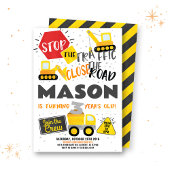 Bouw Vrachtwagen Birthday-uitnodiging Kaart