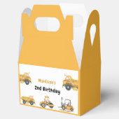 Bouw Vrachtwagen Kinderen Verjaardag Favoriet Doze Bedankdoosjes (Geopend)