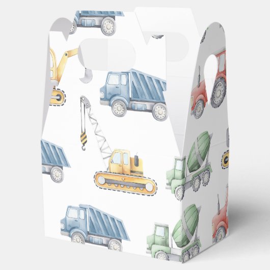 Bouw Vrachtwagen Kinderen Verjaardag Favoriet Doze Bedankdoosjes (Geopend)