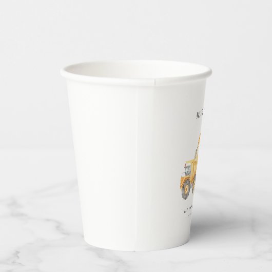 Bouw Vrachtwagens Verjaardag Papier Cups Papieren Bekers (Rechts)