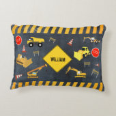 Bouw vrachtwagens Zware machinekamer Accent Kussen (Achterkant)