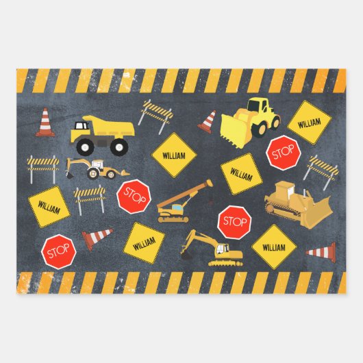 Bouw vrachtwagens Zware machinekamer Inpakpapier Vel (Voorkant)