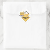 Bouw Zone Tshirts en geschenken Ronde Sticker (Tas)