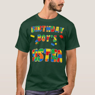 Bouw zuster van de geboorte jongen kleurrijk t-shirt