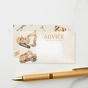 Bouwadvies voor mama en papa informatiekaartje