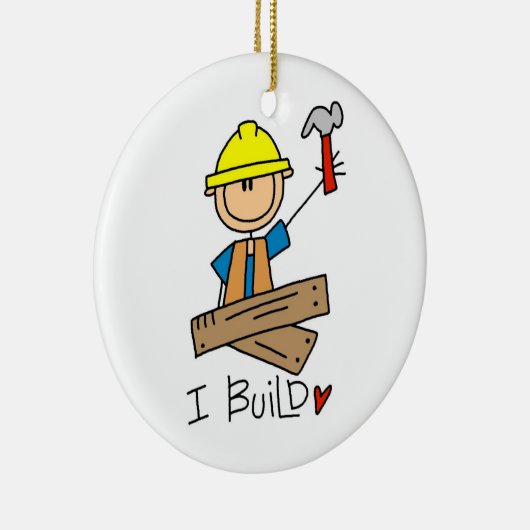 Bouwarbeiders I bouwt T-shirts en geschenken Keramisch Ornament (Rechts)