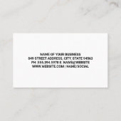 Bouwbaan | Bouwgereedschap Visitekaartje (Achterkant)