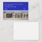 Bouwbedrijf blauw visitekaartje (Voorkant / Achterkant)