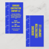 Bouwbedrijf Meetband Visitekaartje (Voorkant / Achterkant)