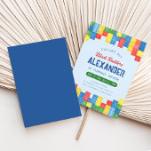 Bouwblok Jongen Verjaardag Uitnodiging