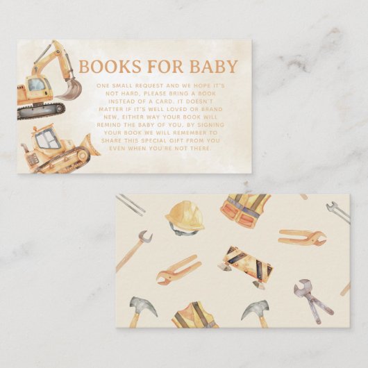 Bouwboeken voor Baby Informatiekaartje (Voorkant / Achterkant)