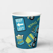 Bouwborden en vrachtwagens papieren bekers (Voorkant)