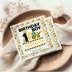 Bouwbouwer 1e Verjaardag Kinderfeestje Servet