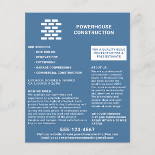 Bouwbouwer Brick Pattern marine Flyer