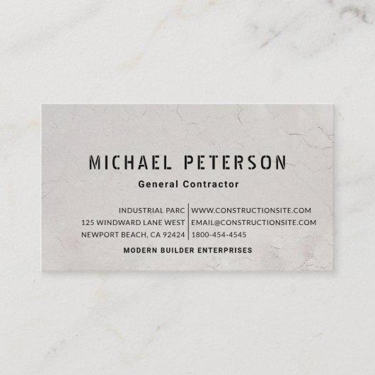Bouwbouwer Ontwikkelaar Stucco BW Modern Visitekaartje (Voorkant)