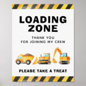 Bouwbouwladingzone Feest Favorietenbord Poster (Voorkant)