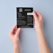 Bouwconstructie Baksteenpatroon Zwart Flyer (Hand)