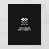 Bouwconstructie Baksteenpatroon Zwart Flyer (Achterkant)