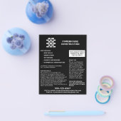 Bouwconstructie Baksteenpatroon Zwart Flyer (Enkel)