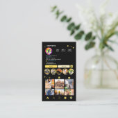 Bouwconstructie Instagram Geel | QR-code Visitekaartje (Staand voorkant)