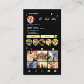 Bouwconstructie Instagram Geel | QR-code Visitekaartje (Voorkant)