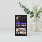 Bouwconstructie Instagram Violet QR-code Visitekaartje (Staand voorkant)