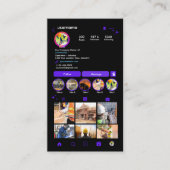 Bouwconstructie Instagram Violet QR-code Visitekaartje (Voorkant)